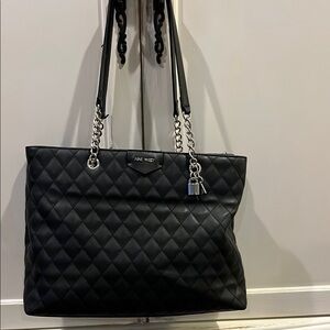 Nine West Quilted Black Tote Bag-Women’s sz OS